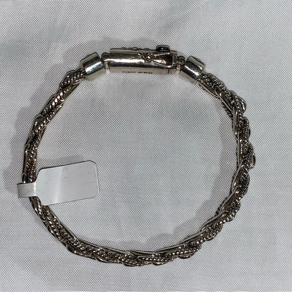 NWT auth PHILLIP GAVRIEL sterling silver double link FLEUR DE LIS bracelet - Picture 9 of 13